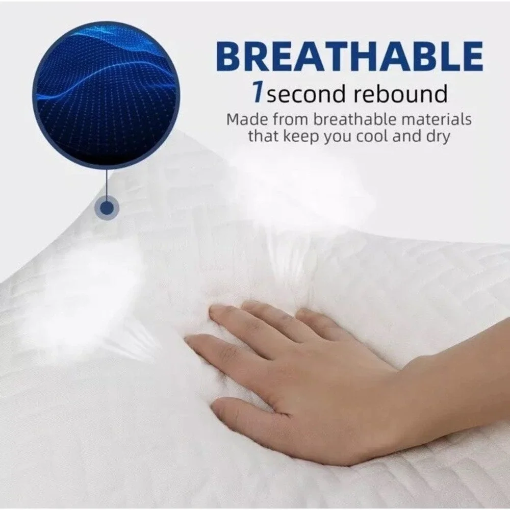 Hoperay Bed Neck Pillows for Sleeping‎ - Bedding Shredded Memory Foam Firm Queen